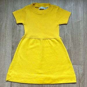 Vintage Florence Eiseman Knits Girl’s Yellow Short Sleeve Sweater Dress Size 5